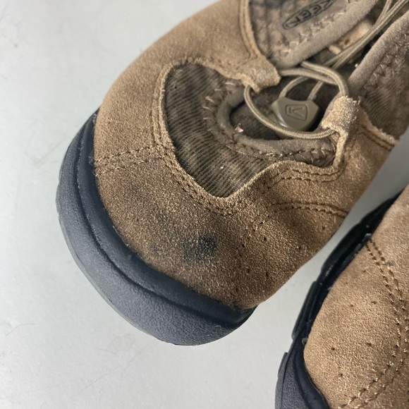KEEN Mercer 6.5 Brown Suede Sneaker Casual Comfort Minimalist Barefoot Hole flaw - Picture 7 of 8